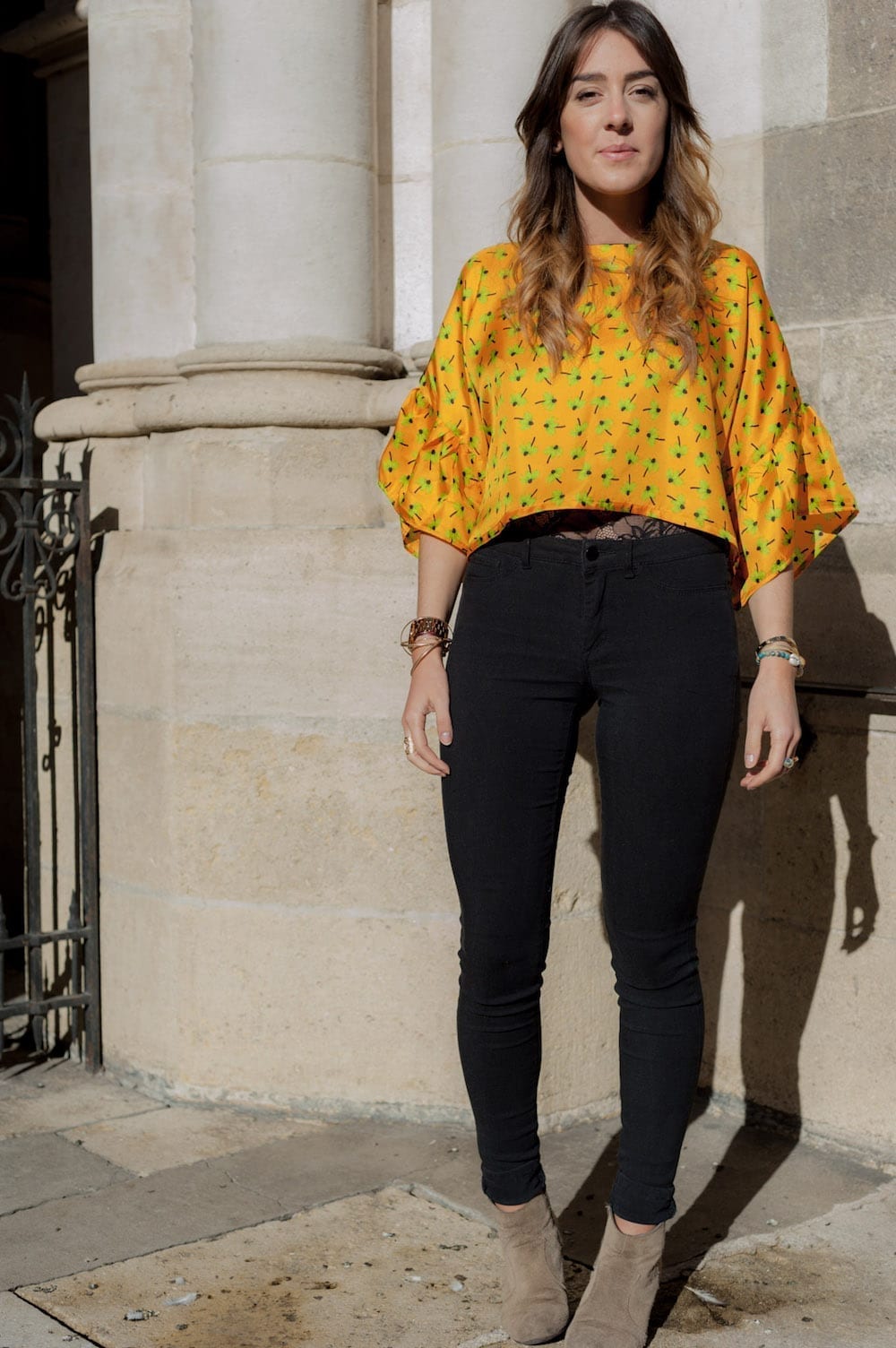 couture crop top soie