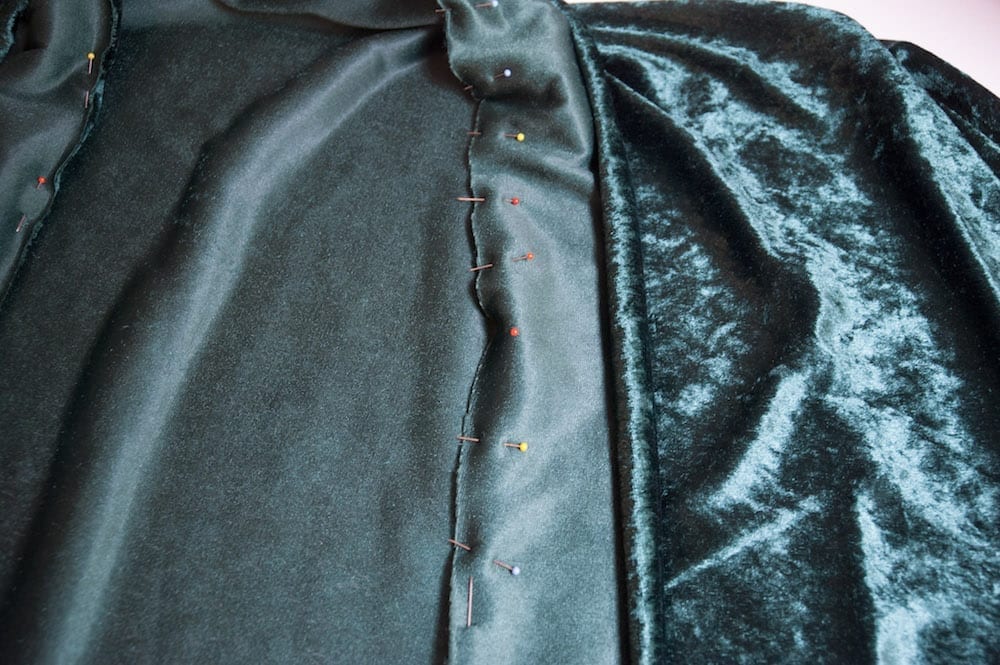 diy coudre kimono velours