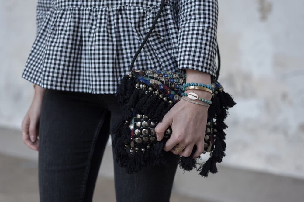 couture blouse vichy peplum