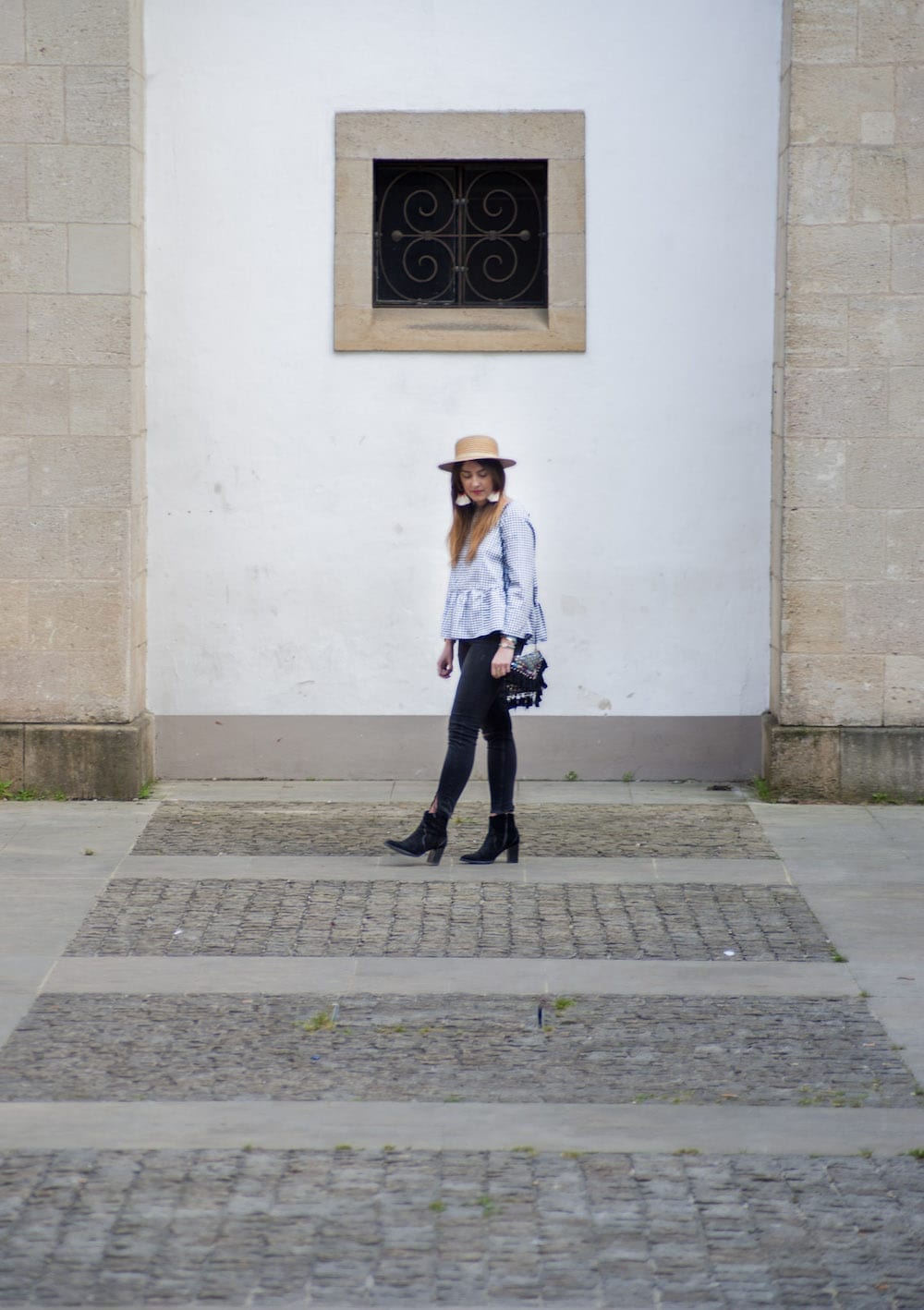 couture blouse vichy peplum