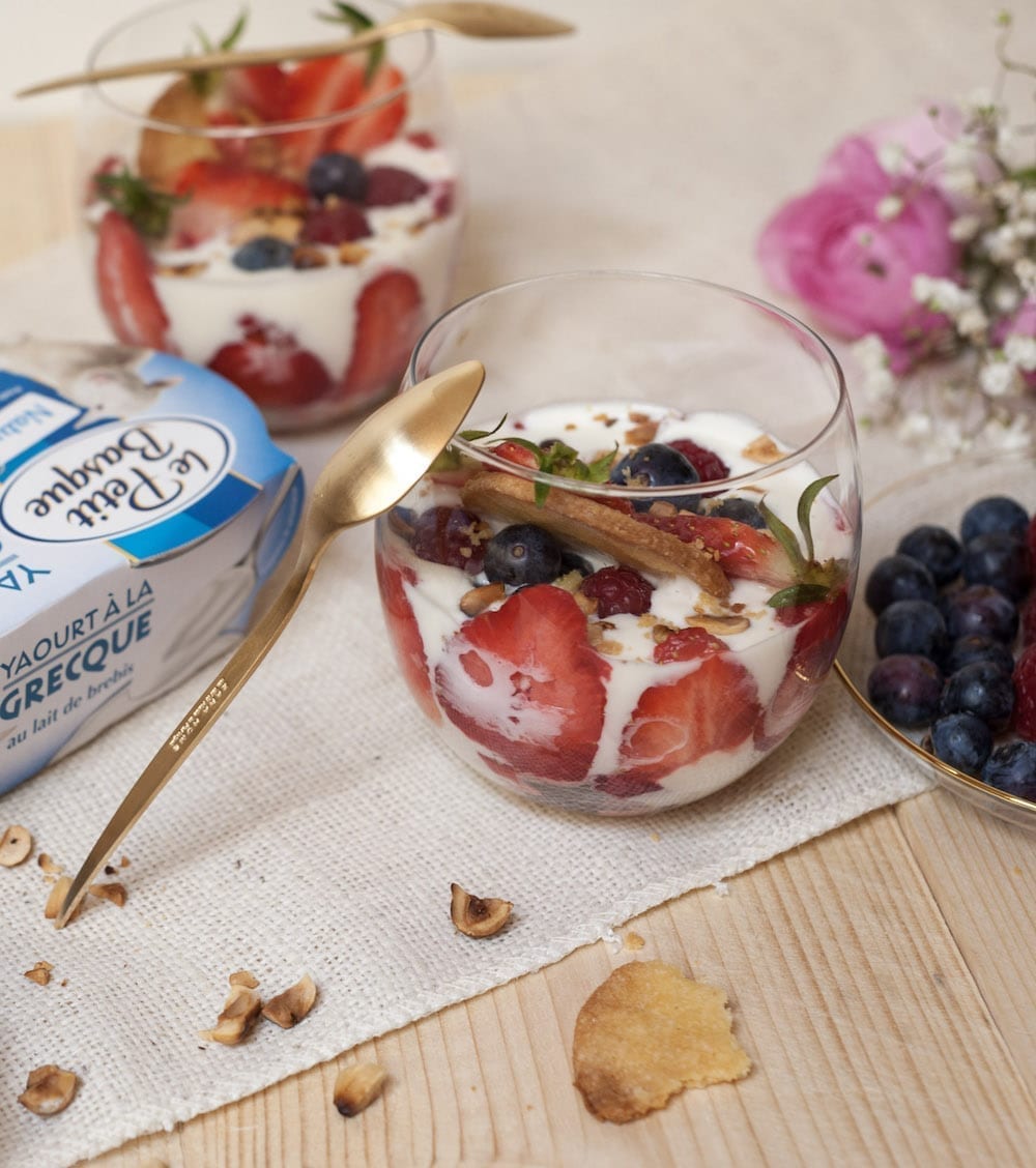 recette verrine yaourt à la grecque au lait de brebis