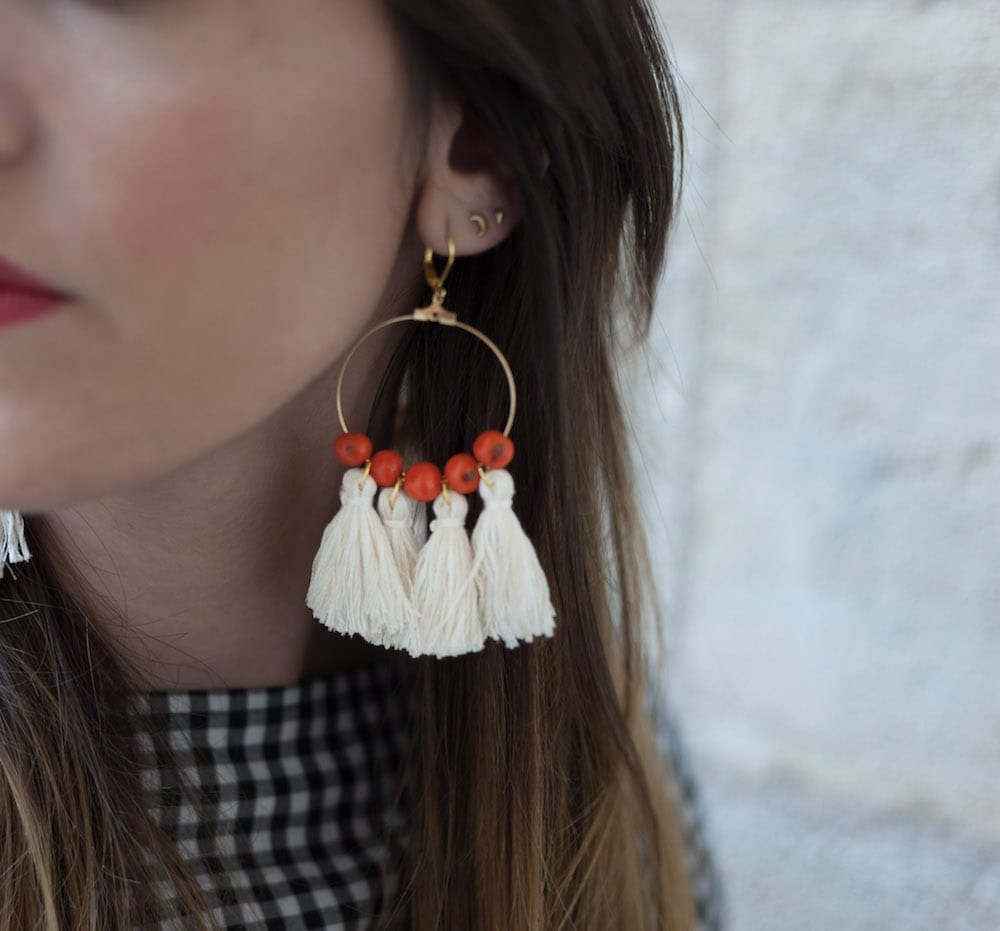 diy boucles d'oreilles pompons